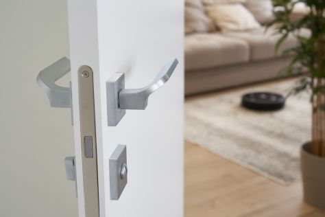 Spray paint finish door panel
